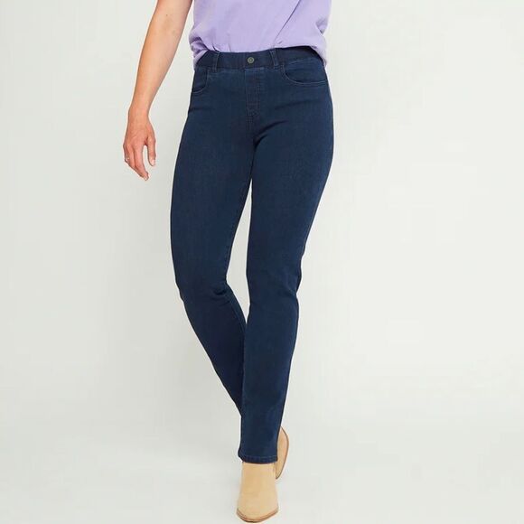 Betabrand‎ Straight-Leg 4-Pocket Jean Size Large - Picture 1 of 9